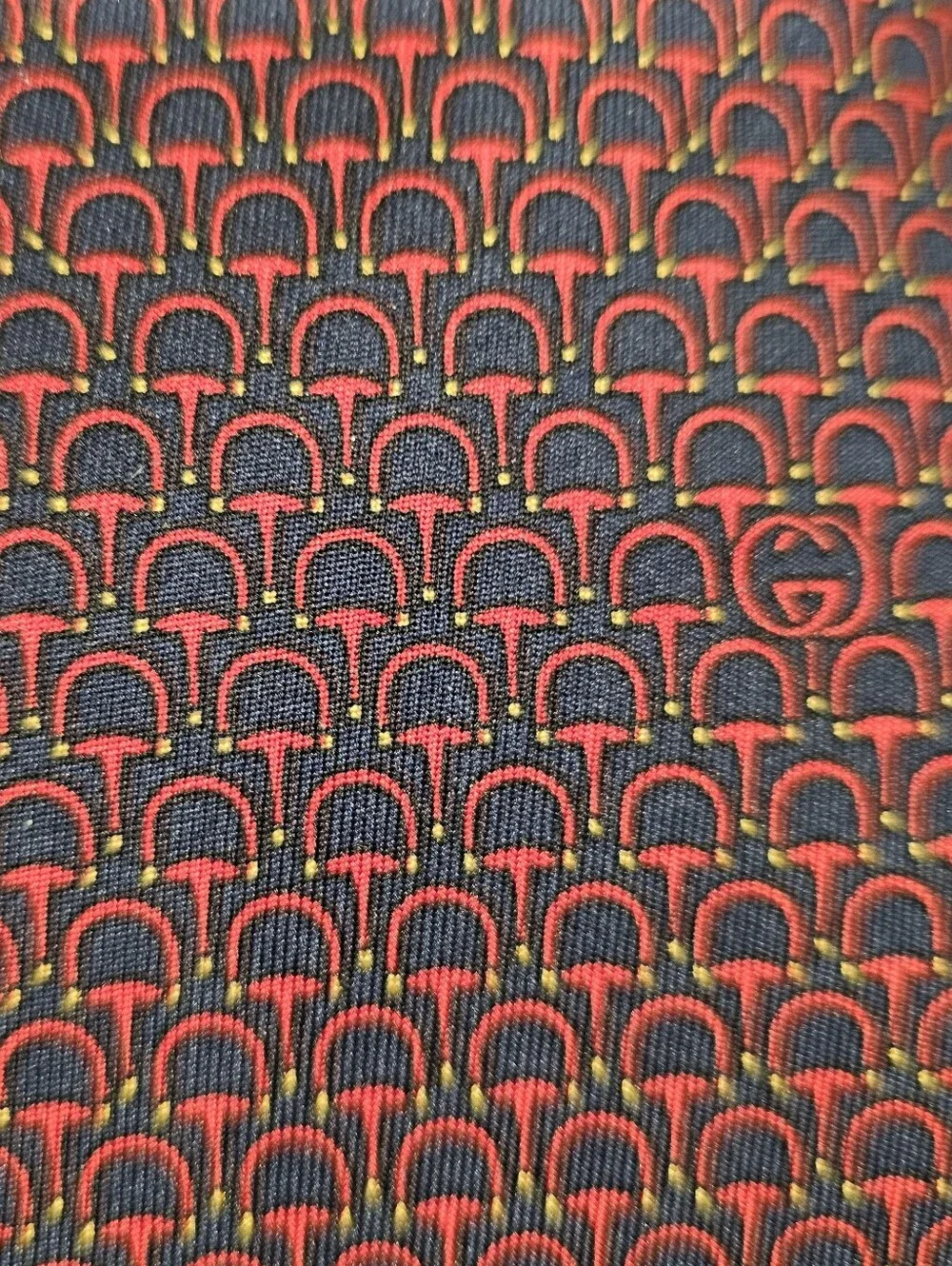 Gucci Vintage Horsebit 100% Silk Tie